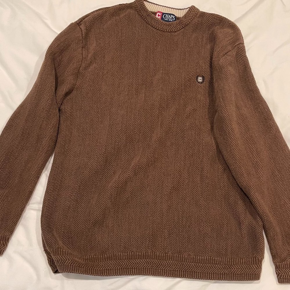 Brown Mens Chaps Sweater